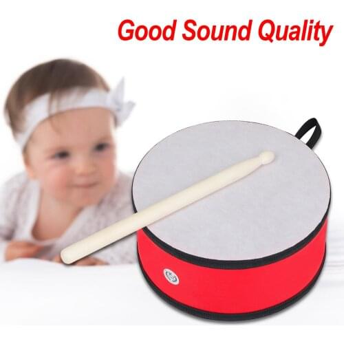 Freestyle Hand Drum Bell Musical Percussion Instrument For Parties Games Hand Drum Wood Frame Smooth Comfortable Drum