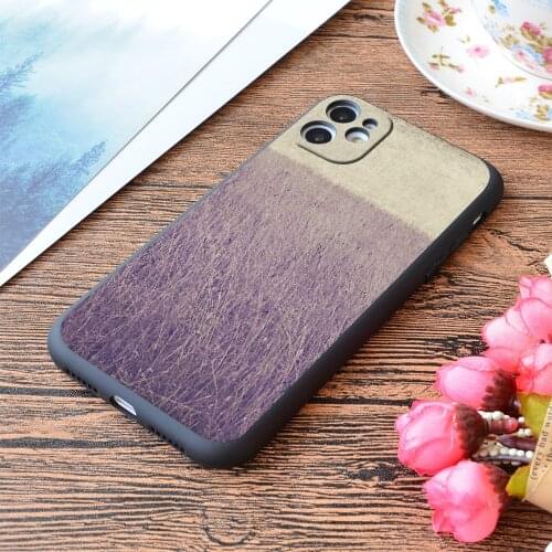 For iPhone Purple Field Print Soft Matt Apple iPhone Case