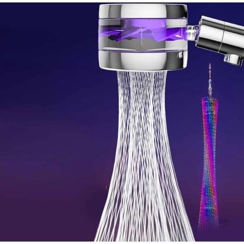 High Pressure Propeller Shower Head Strong Current Big Rain Water Saving Spray Shower Head with Button 360° Rotated for Bathroom