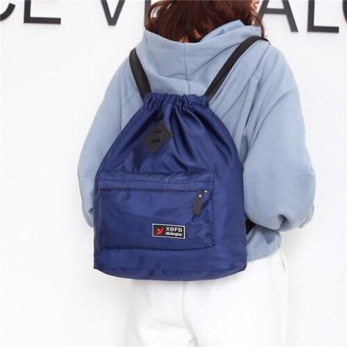 Nylon drawstring bag Women Backpack Purse Softback Girls School Bag Waterproof Bookbag Travel Bags Large Capacity Backpacks New