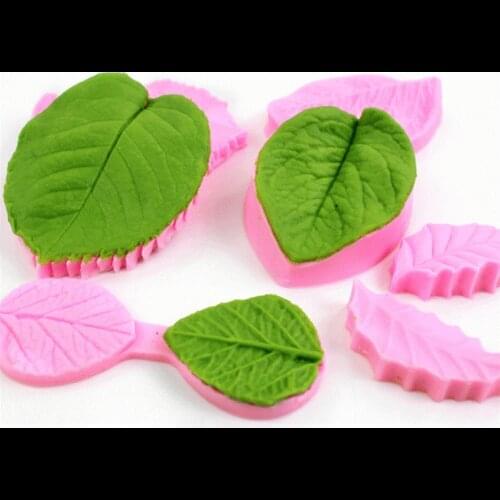 New DIY Cake Decorating Mold Double Leaf Veiner Silicone Cake Mold Sugar Art Mold Fondant Mold Fondant Cake Decorating Tools