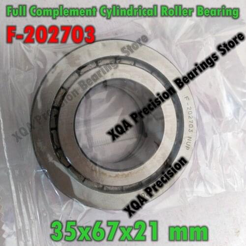 Full Complement Cylindrical Roller Bearing F-202703 35*67*21mm For Main Shaft Of Hydraulic pump Printing press machine bearing