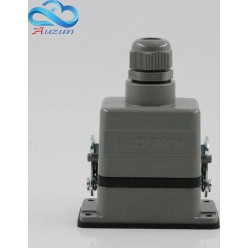 H6B - HE rectangular heavy-duty connector 6-006-1 needle aviation plug at the top for a single button 16 a500v screw feet