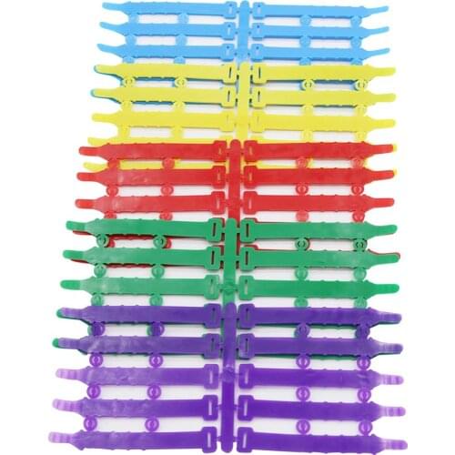 Adjustable 8-23 mm Chicken Foot Ring Chicken coop Poultry Identification rings Feeding supplies 5 Colors ring 50 Pcs