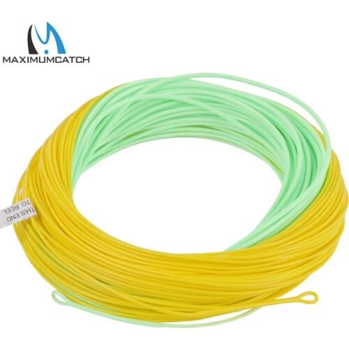 Maximumcatch Real Grand Fly Fishing Line Weight Forward Floating Fly Line with Welded Loops Line Weight 4-8WT 90FT