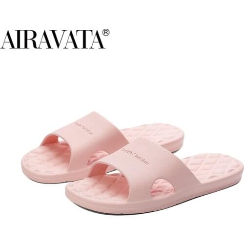 Airavata Flip-Flops Summer Breathable Couples Beach Garden Daily Youth Trend Indoor Slippers Home Plain Flats Shoes