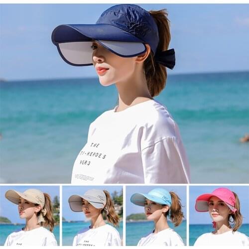 New Arrival Sun Hat For Women Summer 2021 Fashion Anti-Ultraviolet Outdoor Beach Riding Cap Elastic Hollow Top Hat Casual Hats