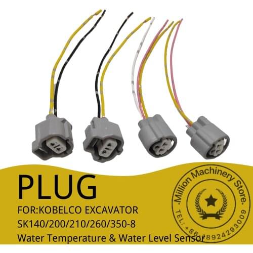 One Pce Plug for Water Temperature and Water Level Sensor Suitable for KOBELCO Excavators SK140/200/210/260/350-8 Accessories