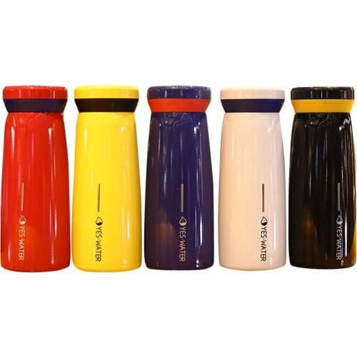 Cute Candy Color Belly Cup Double Walled Stainless Steel Thermos Bottle Potable Design Students Water Bottle Vacuum Flask