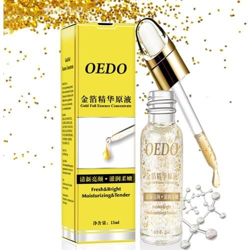 OEDO Shrink Pores Gold Hyaluronic Acid liquid Moisturizing Face Serum Whitening Plant Skin Care Anti Aging Wrinkle Cream
