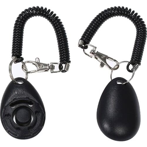 Pet Dog Training Clicker With Elastic Spiral Wrist Band To Train The Dog To Fetch, Shake Hand, Pee, Etc