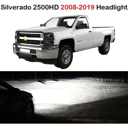 For 2008 2009 2010 2011 2012 2013 2014 - 2019 Chevy Chevrolet Silverado 2500 HD LED Headlights Bulb Low High Beam Canbus Lamp