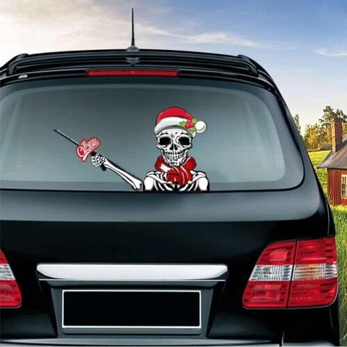 Halloween Rear Windshield Fun Sticker Window Decals Car Wiper Sticker 3D Cartoon for Car Decoration Halloween decoration