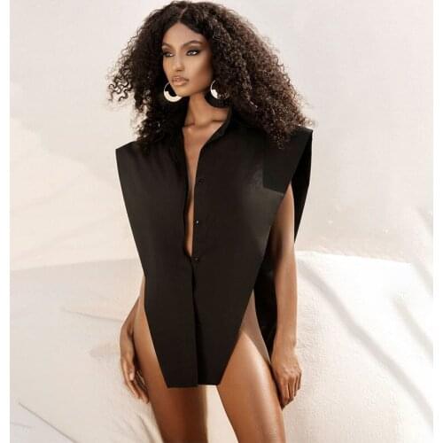 Women tshirt Euro-America Style Shirt Top Summer Fashion Loose Belly Covering Vest Shirt Sexy Solid Sleeveless Turn-down Collar