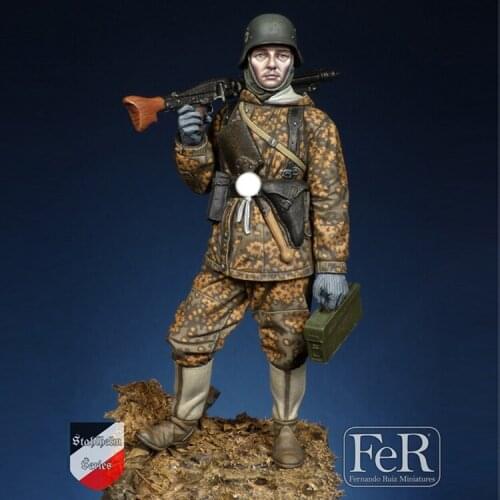 1:24 Resin Figure Soldier Model Gunner Soldier Military War 145