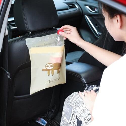 15pcs Car Trash Bag Disposable Self-Adhesive Car Biodegradable Trash Rubbish Holder Garbage Storage Bag Vomit Bags Car Trash Bin