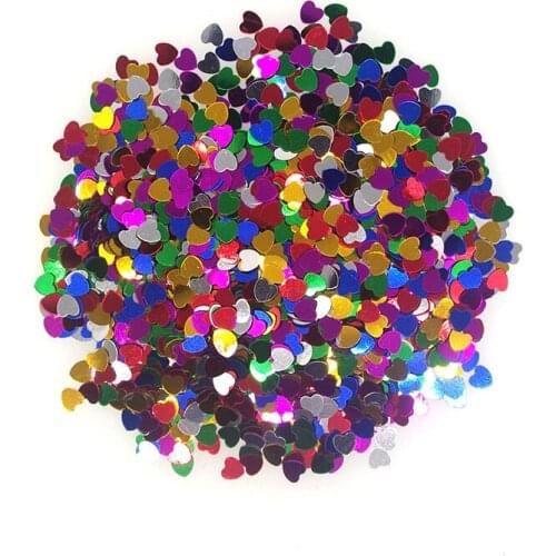 20Gram Heart Mixed color High quality Sequins Paillette Sewing 4mm Garment Accessories Clothing accessories DIY Sequins sewing