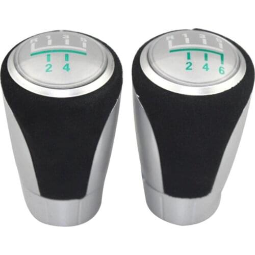 5 6 Speed Car Gear Shift Knob Chrome Aluminum For BMW E46 E81 E82 E87 E90 E91 E92 E93 Styling Auto Shifter Stick Knob