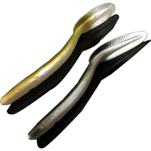 5pcs/lot Gold/Silver Color 16cm Eel Loach Soft Fishing Lure Pesca Tackle Wobblers Fish Lures Carp Leurre Souple Soft Baits