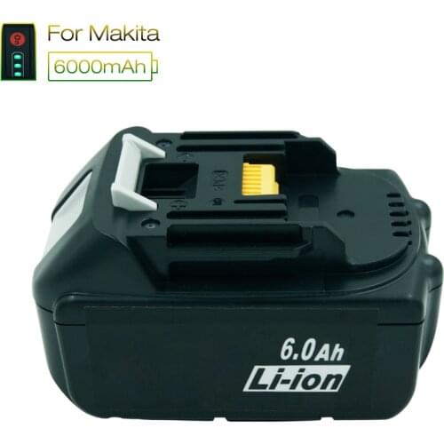 BL1860 18V 6A Li-ion Cordless Power Tools Replacement Battery for Makita Rechargeable Batteries BL1830 BL1840 BL1850 BL1815