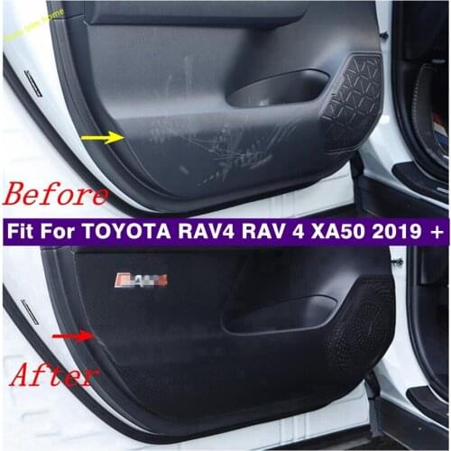 Accessories Interior Inner Door Scratchproof Anti Kick Pad Film Protective Stickers For TOYOTA RAV4 RAV 4 XA50 2019 2020 2021