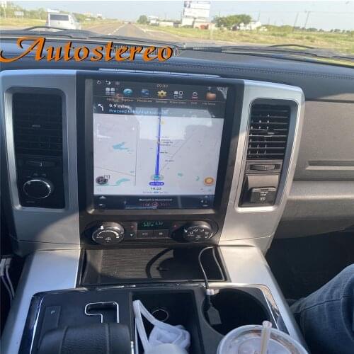 For Dodge RAM 2009- 2018 Android 9.0 4+64GB Tesla style Car Multimedia Player GPS Navigation Car Radio Tape Recorder Head Unit