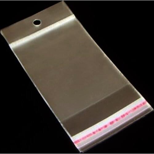 Free Shipping 100Pcs Clear Self Adhesive Plastic Bags 14.5x7cm Opp Bags Resealable Seal Packaging Bags