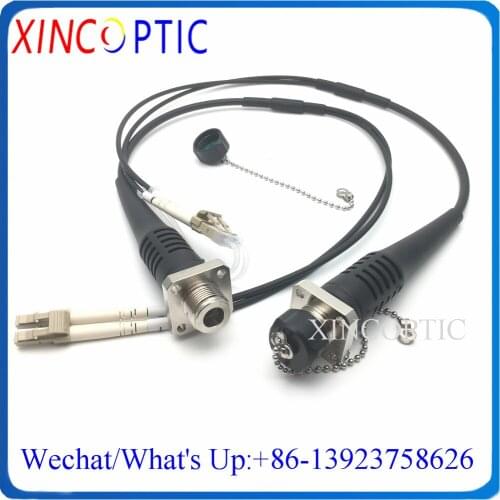 OM2,2C,50/125,LSZH Armored Black Cable,0.5/1/2M,ODC Square Female Male Round to LC/UPC Fiber Optic Patch Cord Cable