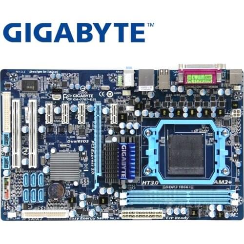 GIGABYTE GA-770T-D3L Desktop Motherboard 770 Socket AM3 DDR3 8G For Phenom II Athlon II ATX Original Used