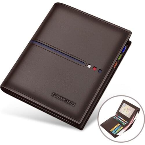 Man Minimalism RFID Blocking Business Card Holder Ultra-thin Wallet 100% Genuine Leather Wallet for Men Purse Bag Money Clip