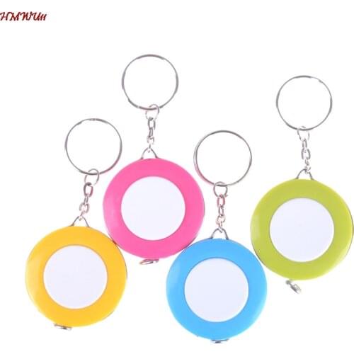 New Creative Candy Color Keychain Tape Measure 1.5 Meters Quantity Clothing Size Tape Measure Small Tape Measure Hot