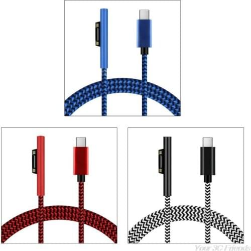 1.8m Usb Type-C Power Supply Charger Adapter 15v 3A Pd Fast Charging Cable For Microsoft- Surface Pro 3 4 5 6 7 J11 21 Dropship
