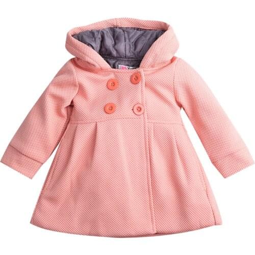 Autumn Winter kid girls Clothes Horn Button Hooded Coat Toddler Kids Princess Girl Top Jacket Clothing kid girls clothing