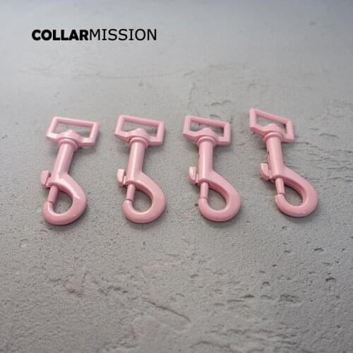Metal pink colored baking paint dog clip hook durable and strong swivel snap hook zinc alloy Diy accessories CPK20P