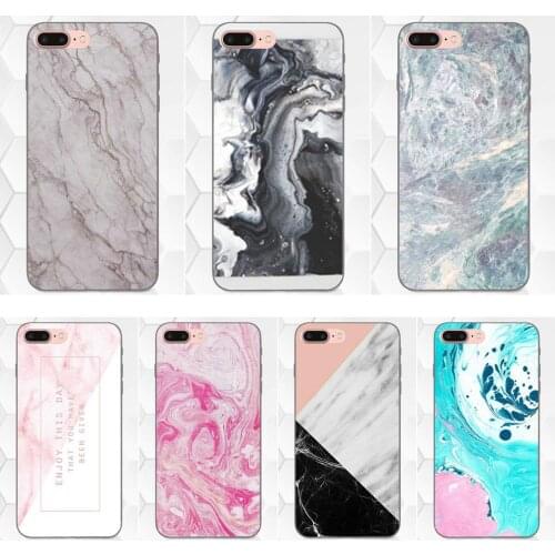 Pink Mint Green Black New Marble Print For Huawei Y3 Y5 II Y6 Y7 Y9 nova 2 Plus 2S 3i 4 Lite Plus Prime 2017 2018 2019 Soft Capa