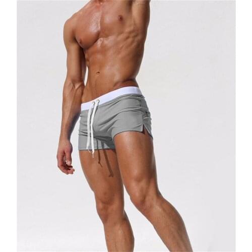 2021 New Swimwear Men Sexy Swimming Trunks Sunga Hot Swimsuit Mens Swim Briefs Beach Shorts Mayo De Praia Homens Maillot De Bain