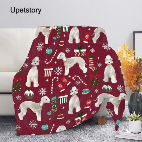 Upetstory Cute Westie Dog Printed Plush Blanket Throw Sofa Bed Cover Twin Bedding for Kids Boys Girls Children Gifts Adults