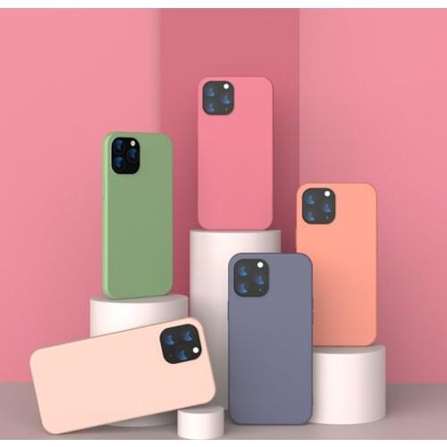 Shockproof Anti-Fall Silicone Case Soft Microfiber Cloth Lining Cushion personality Phone Case For 2020 Iphone 12