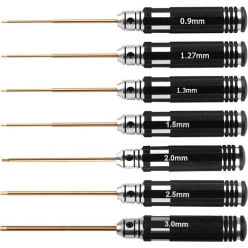 Plating Hex Wrench Driver Screwdriver White Steel Titanium Tool Set for RC Helicopter Drone Aircraft Model Repair Tools