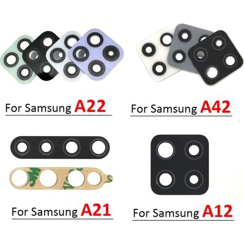 2Pcs/Lot, Camera Glass For Samsung A12 A21 A31S A42 A02 A10s A20s A02s Rear Back Camera glass Lens With Glue Adhesive