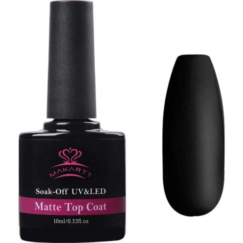 Makartt Matte Top Coat, Soak Off Top Coat Nail Polish, Gel Top Coat with Matte Finish and Long Lasting