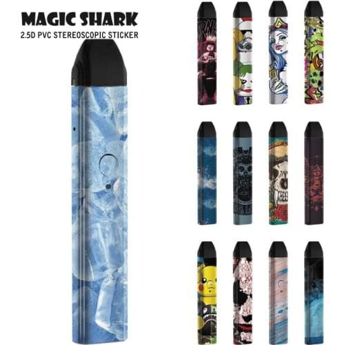 Magic Shark 2021 Fashion Joker Stars PVC Case Cover Wrap Film Skin Sticker for Uwell Caliburn No Fade