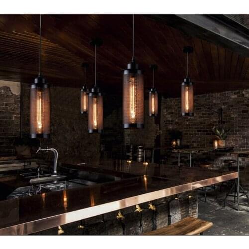 Edison Iron pendant Lamp Sconces Down Light Pendant lights Loft Bronze Fixtures vintage Industrial lightings for restuarant bar