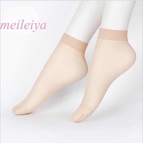 MEI LEI YA 10 Pairs / Bag Wire Women Socks Anti-Hook Silk Ultra-Thin Artificial Silk Invisible Wear-Resistant Anti-Alip Socks