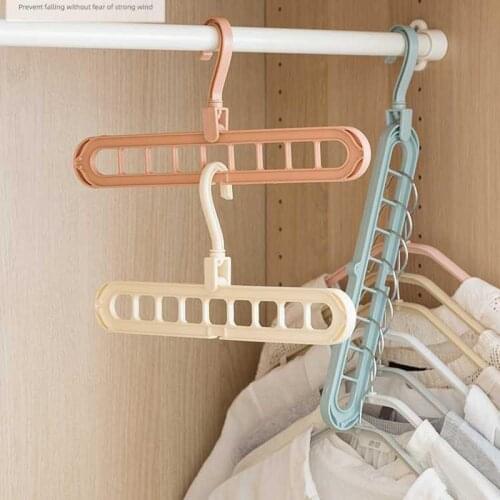 1pcs Magic Porous fold Clothes Hangers For Clothes Dryer Rack Multifunctional Plastic Drying Hanger Storage Spin Hanger