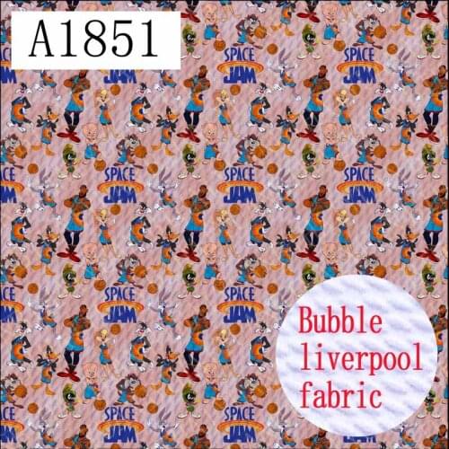 50cm*145cm 4 Way Stretch Spandex Knit Halloween Printed Bullet Texture Liverpool Fabric For Baby Head Wrap A1851