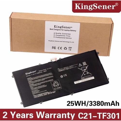 KingSener New C21-TF301 Battery for ASUS Transformer Pad Infinity TF700 TF700T Tablet C21-TF301 2ICP4/95/97 7.4V 3380mAh 25WH