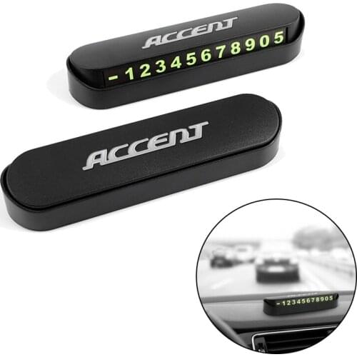 Car Luminous Temporary Parking Card Night Phone Number Card Universal Hidden Auto Mobile Temporary Stop for Hyundai Accent