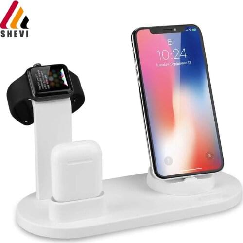 10w Wirelss 3 In 1 For Apple iphone micro usb Type-c Charging Dock Station Bracket Cradle Stand Holder Charger For Watch Airpod