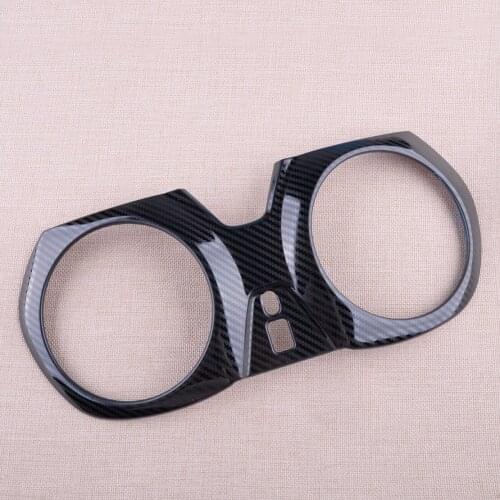 Inner Carbon Fiber Texture Black Center Air Vent Outlet Cover fit for Chevrolet Blazer 2019 2020 Stainless Steel